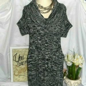 Charlotte Russe Gray Cable Knit Sweater Dress